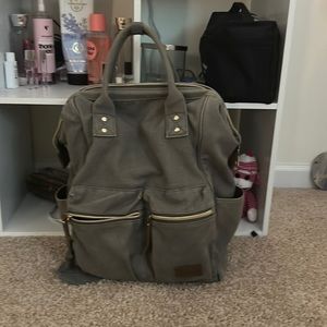 Gray and Gold Backpack